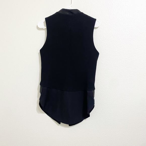 Haute Hippie blazer vest black tuxedo style size 4 - Picture 4 of 5